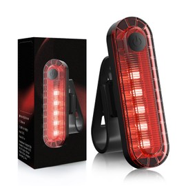 OLDBER Rechargeable LED Bike Tail Light, 10 Hour Max Bright Bicycle Cycling Rear Light, 4 Light Mode Safety Flashlight Accessories for Night Riding (Luces para Bicicleta)
