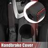 X AUTOHAUX Car Interior Handbrake Cover with Red Thread Replacement