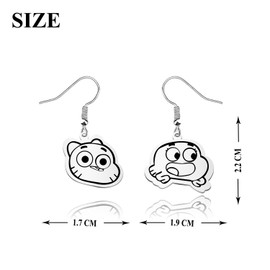OKEYCH Cartoon Inspired Gift G and Darwin Earrings Cartoon Fandom Jewelry Cosplay Merch (G and Darwin E C)