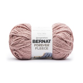 Bernat Forever Fleece Rose Hip Yarn - 2 Pack of 280g/9.9oz - Polyester - 6 Super Bulky - 194 Yards - Knitting/Crochet