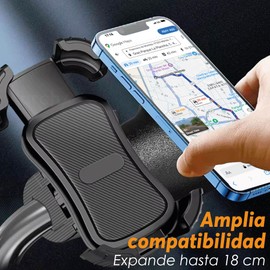 Archy Base Soporte para Celular Moto Bici Rotacion 360 Porta Celular Bicicleta Motocicleta Firme Anti Vibracion Universal Manillar Manubrio Carriola (YX19)