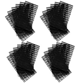 ALEGI 24 Pcs Aquarium Fish Tank Divider Plastic Egg Crate Aquarium Filter Bottom Tray Grid Isolation Board Partition Net Pane Separator (S 24pcs Black)