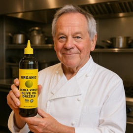 Amphora Organic Extra Virgin Olive Oil Squeeze Bottle – 16.9 fl oz (500 mL) | First Cold Pressed | USDA Organic | Non-GMO Project Verified | Product of Spain