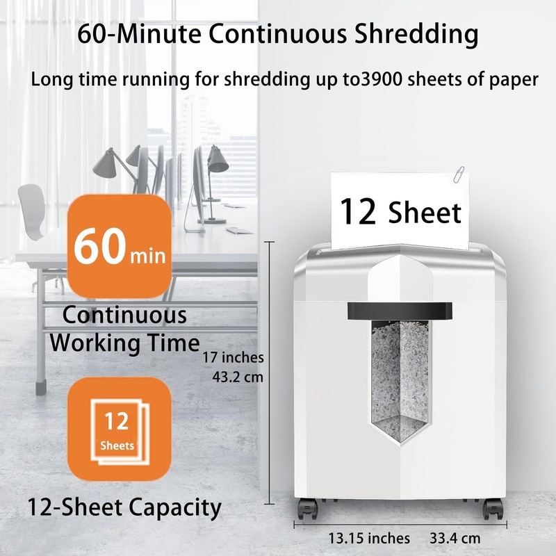 Bonsaii Micro Cut Shredder, Portable with a Convenient Handle, shredding