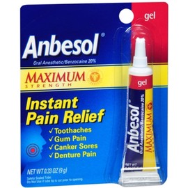 Anbesol Gel Maximum Strength 0.33 oz (Pack of 10)