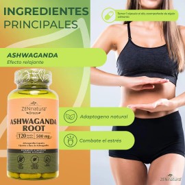 Ashwagandha Root Con 120 Caps Zen Natura Sin Sabor