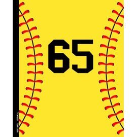 Softball Journal #65: College Ruled Composition Notebook | 110 Pages | Yellow