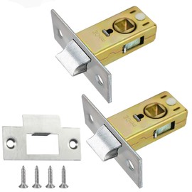 LEPEVNEY Flat Tubular Mortice Letch 30mm Stainless Steel Internal Door Latch Sprung Lever Door Handles 2PCS
