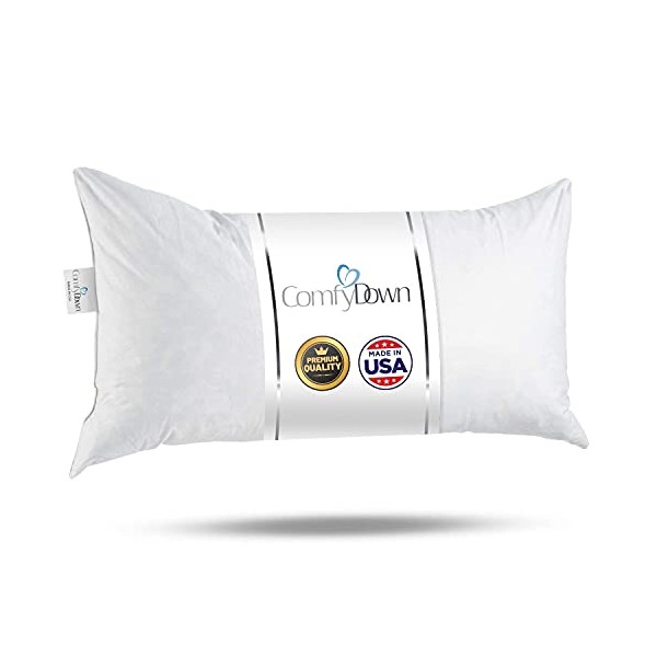 14x22 Decorative Throw Pillow Insert, Down and Feathers Fill, 100%