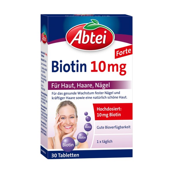Abbey Biotin, 10 mg, 30 pcs, 1 Pack (1 x 22g)