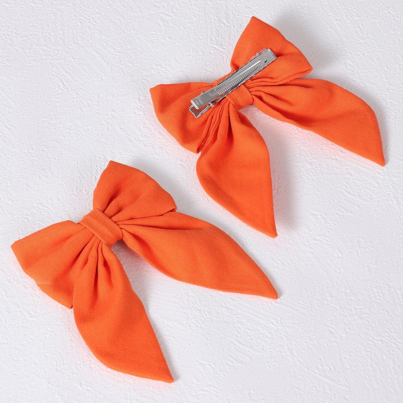 3.5 Inch Hair Bow Clips Linen Hair Accessories for Teens,