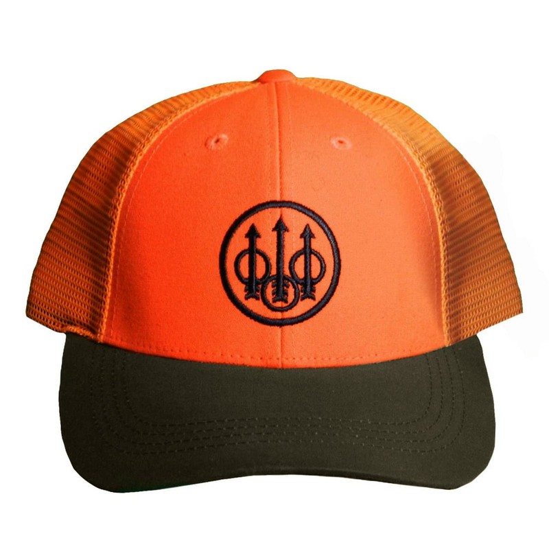 Beretta Men's Tobacco/Blaze Orange Upland Mesh Back Hunting Trucker Hat