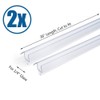 2 X Frameless Shower Door Bottom Seal Sweep Stirp 36 Inch Long for 1/4 Inch Glass