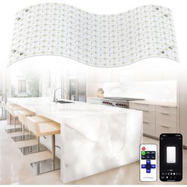 4 Pack LED Backlight Sheet, 24V 36W 6000K White Flexible Led Panel Lights with Alexa & APP Remote Control Dimmable Backlit Light 19.7X9.7 Inch for Translucent Stone/Marble/Onyx/Quartz Countertop