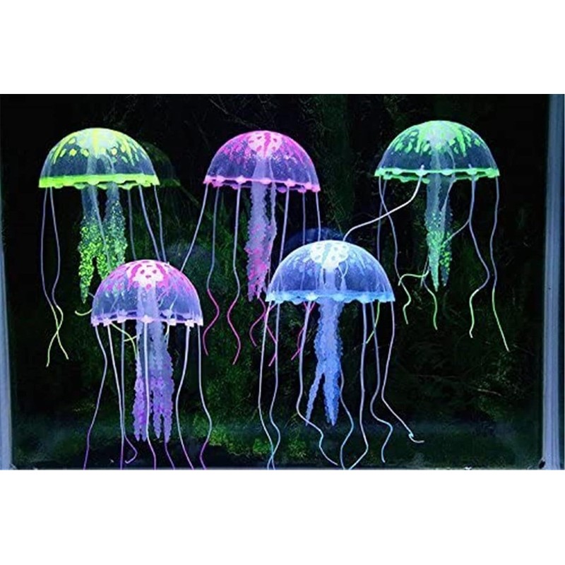 GANPUB Purple Artificial Simulation Glowing Jellyfish Suitable for Fish Tank,Aquarium