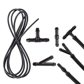 4M Universal Windscreen Washer, 12 Pieces Windscreen Washer, Automotive Hose, Wiper Hose Repair, Windscreen Hose Repair Kit, Universal, Splash Hose
