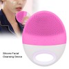 Electric Ultrasonic Silicone Cleansing Device Facial Cleaner Beauty Instrument (Pink)