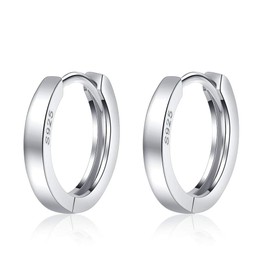 Cuff Tiny Hoop Earrings for Women Cartilage Sterling Silver Dainty Small Huggie Sleeper Hoops Hypoallergenic Gifts Fashion Jewelry 4 Sizes (11.5mm)