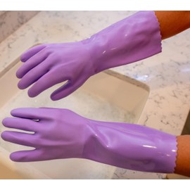 Star Kitchen & Home True Blues Ultra Lavender Household Cleaning Gloves (Large)