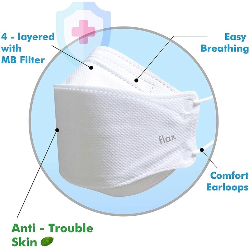 KN FLAX - Face Protective Mask (White) [Made in Korea]