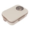 Stainless Steel Lunch Box with Soup Bowl Spoon Chopsticks Beige