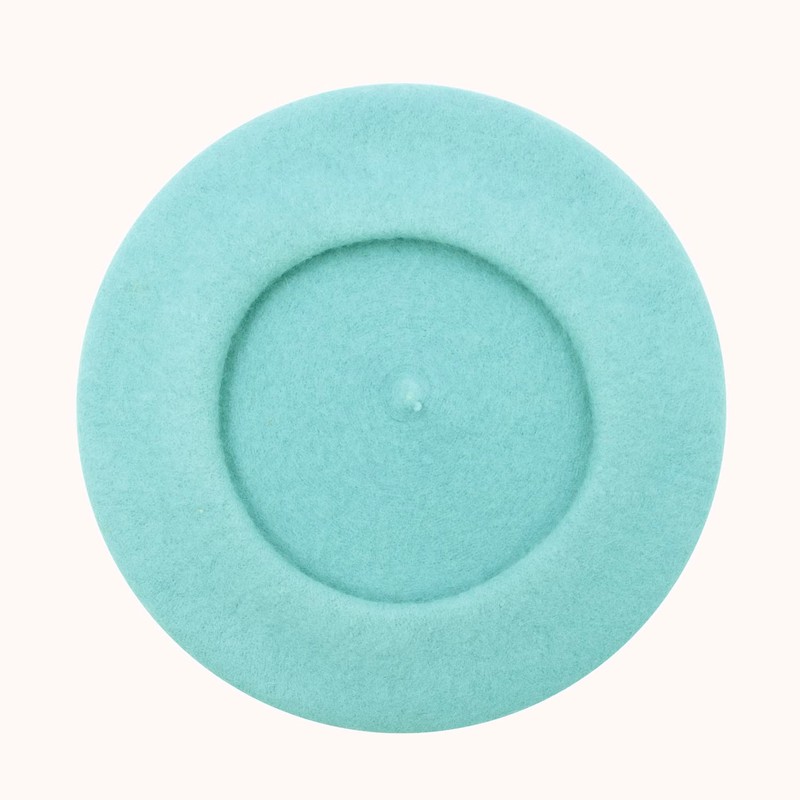 Gllutt Gorro de lana para mujer, estilo francés, color liso,