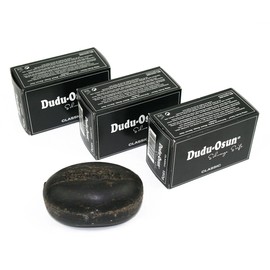 Pack of 3 Dudu Osun – Black Soap from Africa, Original Black Soap, 3 x 150 g