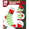 Panitay 30 Pairs Adults Christmas Socks Crew Colorful Fun Festive