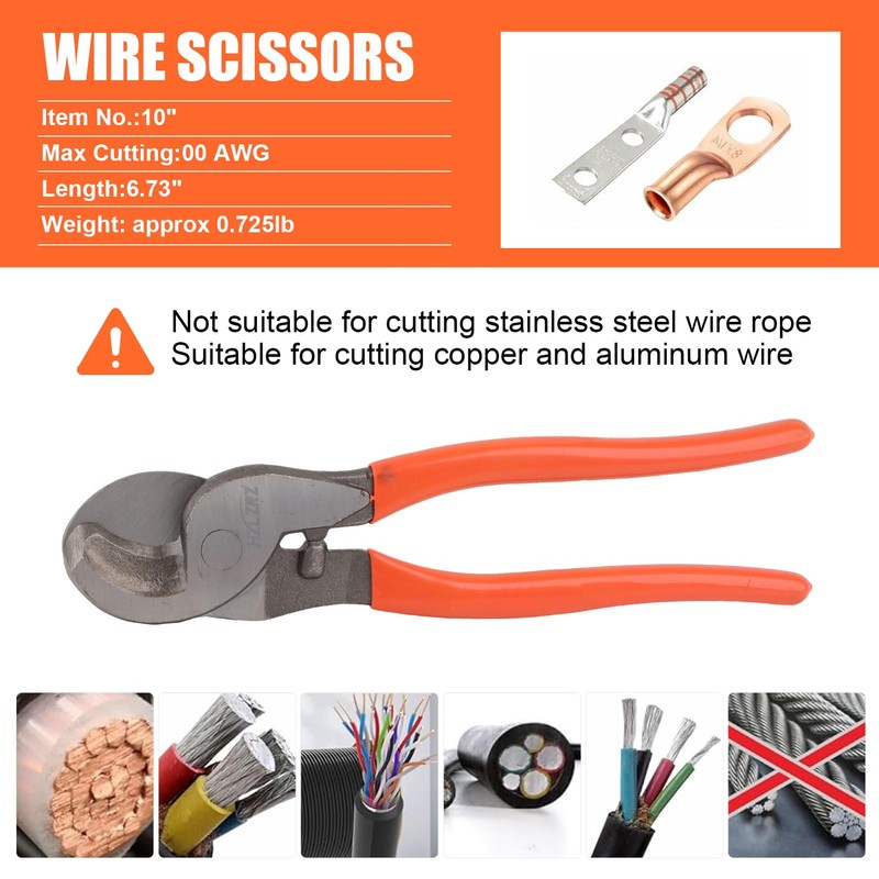 HZLZRZ Hydraulic Crimping Tool and Battery Cable Crimper Tool, Cable