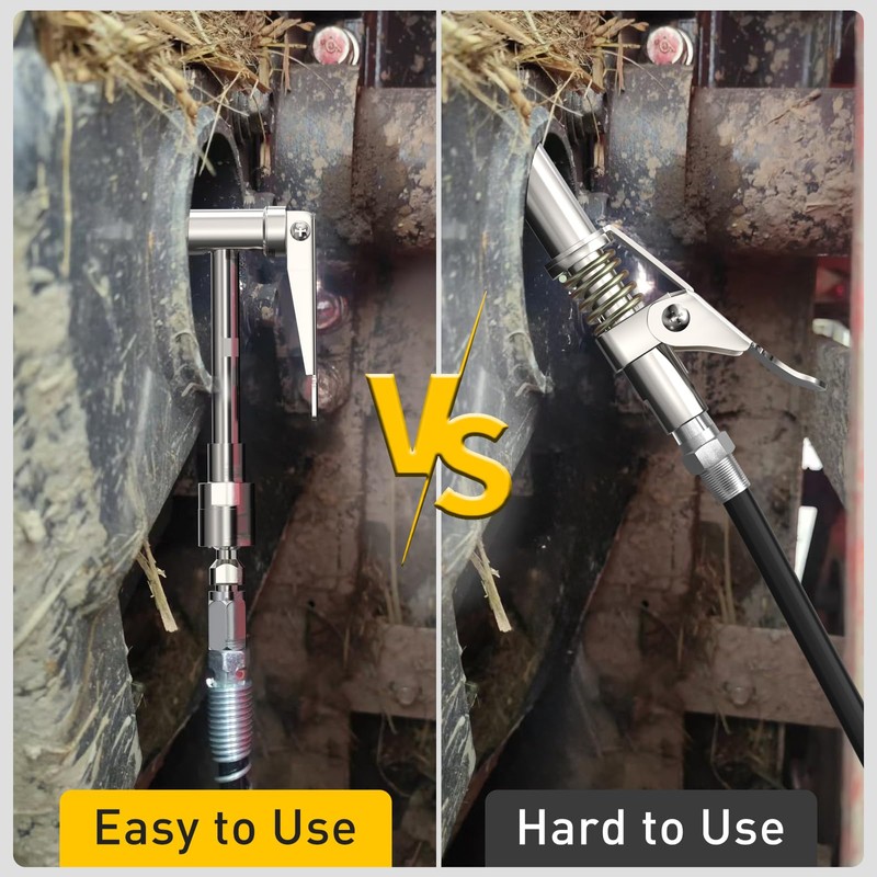 Samffy 90°Degree Grease Gun Coupler Set, Right Angle Zerk Fittings