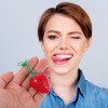 Bálsamo Labial de Fresa Rojo para Mujer, Hidratante Compacto