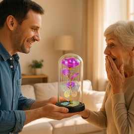 LIAN Rose Flower for Women, Forever Rose Flower Lamp, Mothers Day Flowers for Mom, Birthday Gifts Women, Rose Gifts. Valentine's Day, Mother's Day, Christmas, Anniversary, Birthday Gifts.