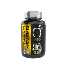 VITO Vitaminas Totales | Vitamina D3 400 UI + K2+ Aceite de Semilla de Linaza | Sin Ingredientes Añadidos | 120 Cápsulas de 440 mg
