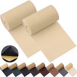 Leather Repair Patch Tape for Couches 2packs 3X55inch Self-Adhesive for Furniture Sofa Vinyl Car Seats Couch Chairs Shoes Down Jackets First Aid Patch Fix Tear Kit (Beige Yellow, 3X55 inch)