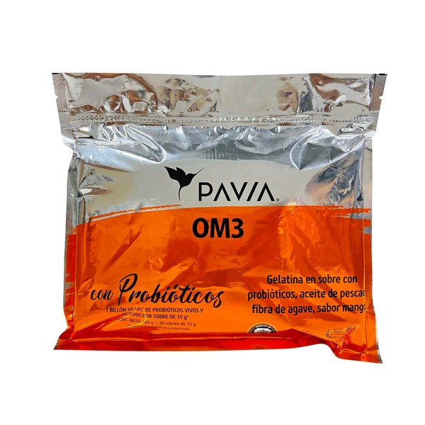 PAVIA Probiticos vivos con Omega 3Prebiticos y AntioxidantesAyuda a mejorar