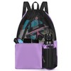BROTOU Mesh Drawstring Backpack with Wet Pocket Multi Functional Swim