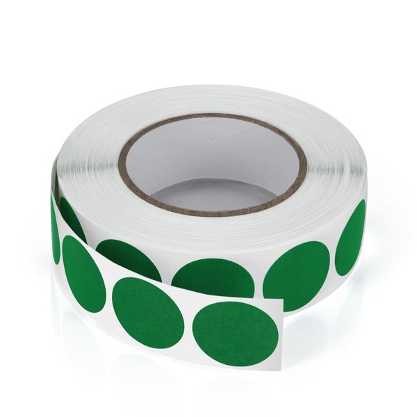 Round Stickers Green 19mm Circle Labels with Color Coding Dot