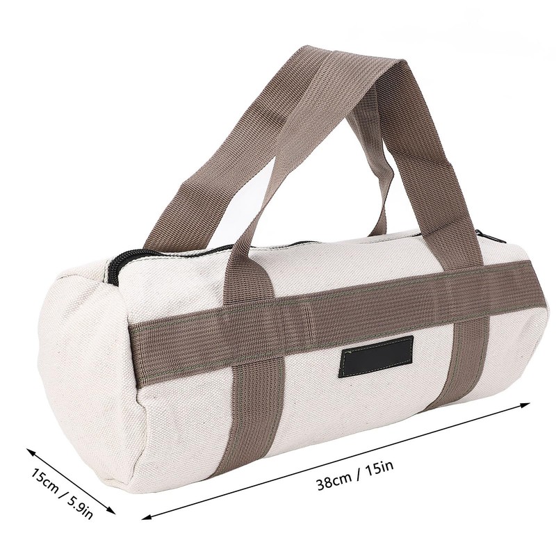 Canvas Heavy Duty Tool Tote Bag Large Capacity Storage Round