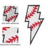 lasuroa 12pcs Lightning Baseball Iron on Patches, Baseball Patches Sports