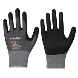 LeiKaFlex 1466 Fine Knit Gloves with Nitrile Foam Coating 12 Pairs Pack / Size 7-12 (10)