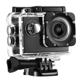 K1080HD 12MP Underwater Waterproof Video Camera Outdoor Bike Diving Sports Action Camera Black