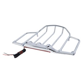 Chrome Tour Pack Luggage Rack w/LED Light for 2014-2023 Harley Touring and tri Glide Models Air Wing