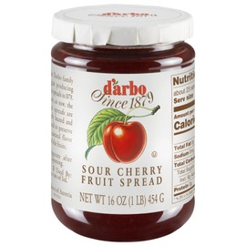 D’arbo All-Natural Sour Cherry Fruit Spread, 16 oz | Crafted Tradition | Pure Fruit Flavor No Artificial Preservatives—Ensuring a Naturally Sweet and Flavorful Spread.