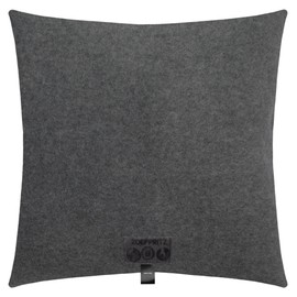 Zoeppritz 702291-940-40x40 Soft Fleece Cushion Cover with Distinctive Cashmere Handfeel, Colour: 940 Medium Grey Mel., Easy Care, Suitable for Allergy Sufferers, Dimensions: 40 x 40 cm
