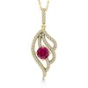 Gem Stone King 18K Yellow Gold Plated Silver Red Created