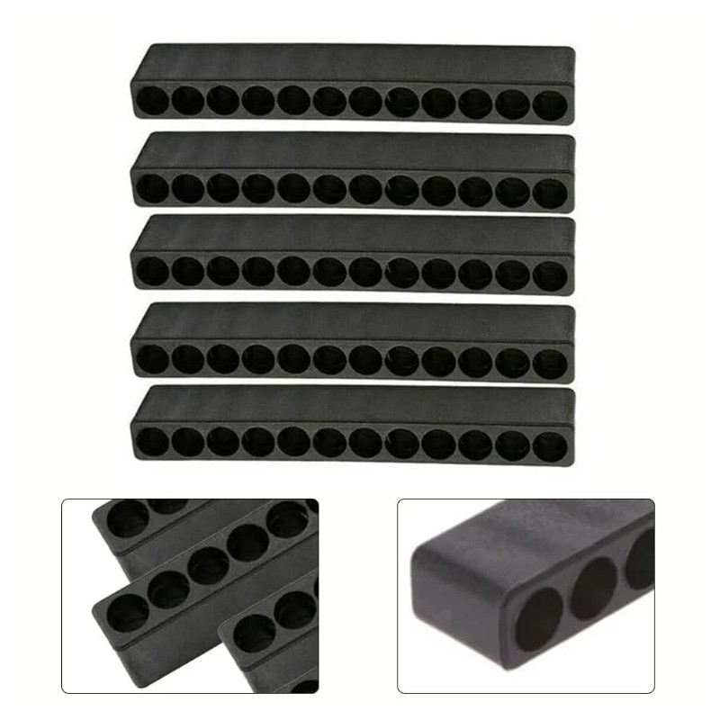 10pcs 12 Holes Screwdriver Bit Holder Drill Head Storage Case