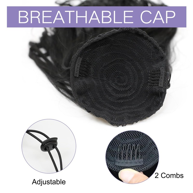 16 Inch Yaki Straight Drawstring Ponytail for Black Women Synthetic