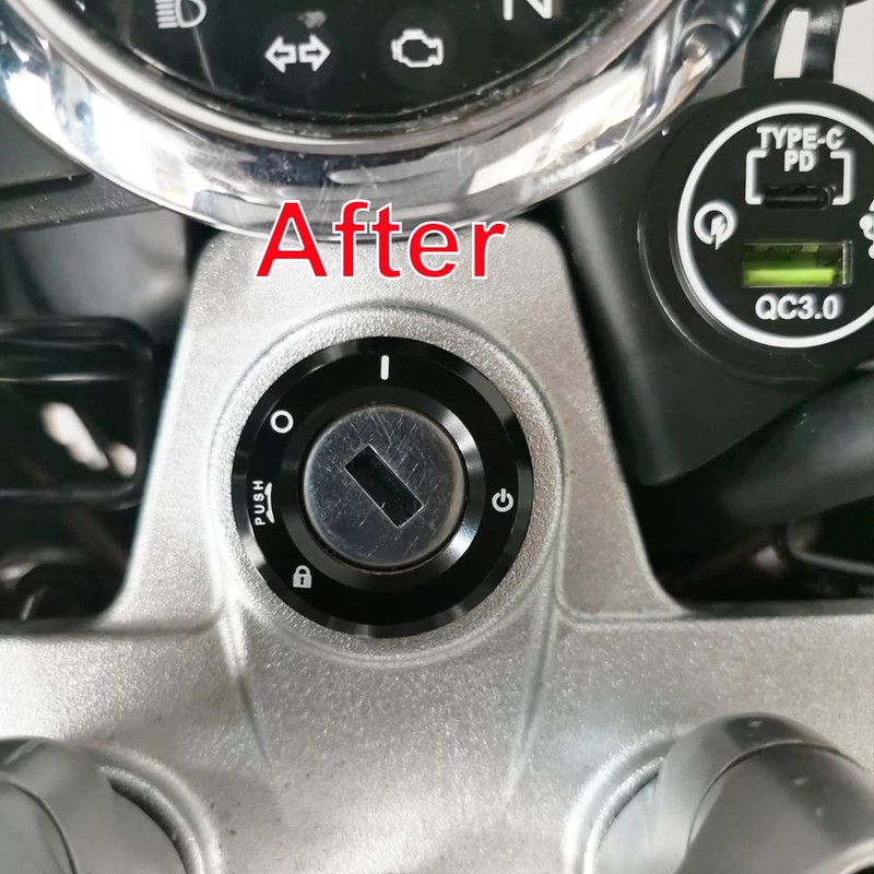 Aluminum Ignition Switch Key Hole Cover Ring Cap Compatible with