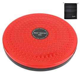 Giyomi Twisting Board, Spin Board, Twister Diet, Spin Trainer, Waist Diet, Training, Core Torsion Exercise, Balance, Rotator, Quiet, Figure Skating, Exercise, Storage Bag Included (Red)