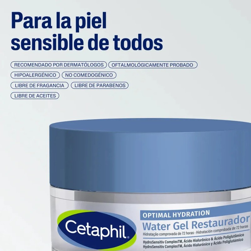 Cetaphil Optimal Hydration Water Gel Crema Facial Día 48 gr